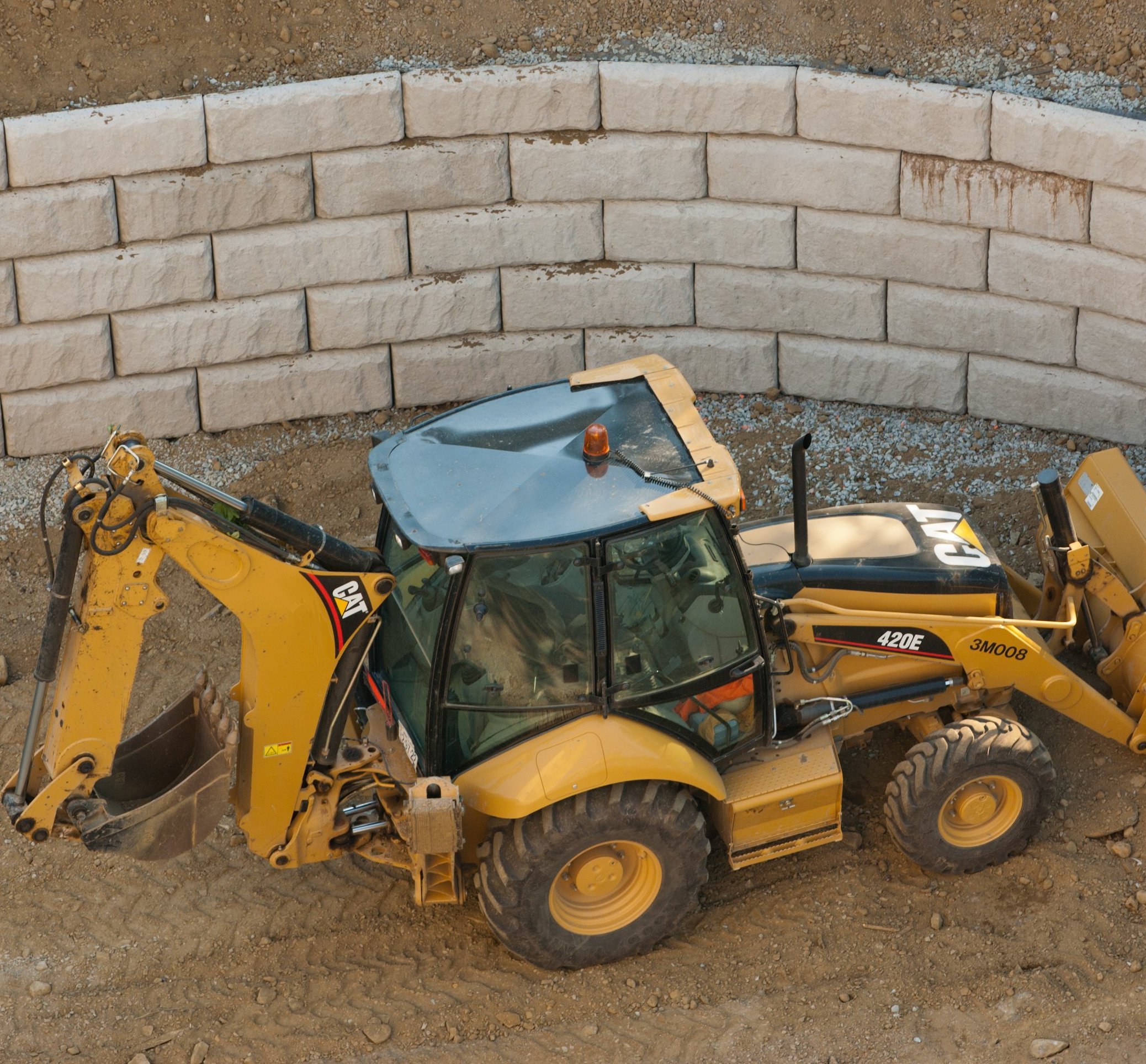Retaining Stone Wall Building