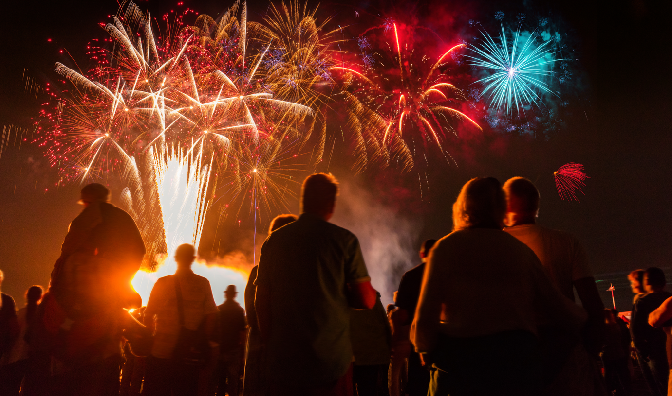 Fireworks on Fourth of July