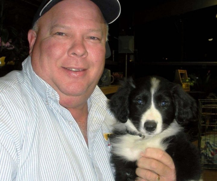 Rodney Warren with man's best friend dog
