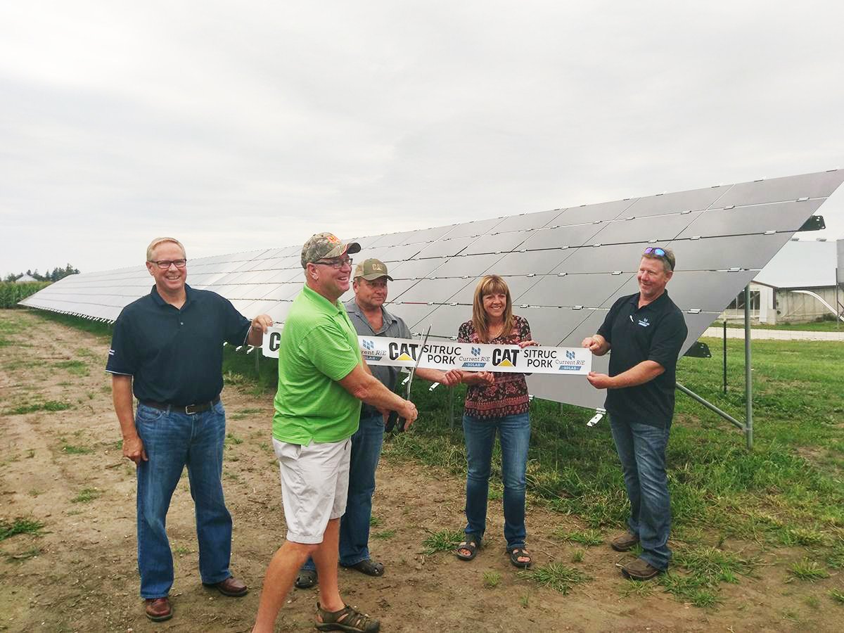 Solar Panel Ribbon Cutting at Sitruc Hog Farm
