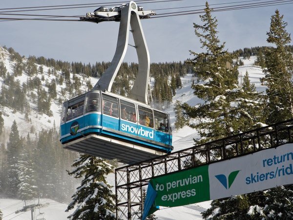 Ski Lift Going to Ski Slope